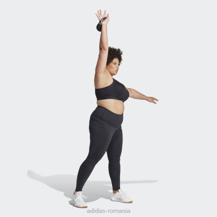 Adidas sutien de înaltă susținere pentru antrenament de lux impact negru croit (mărime plus) femei negru 2JBN16763