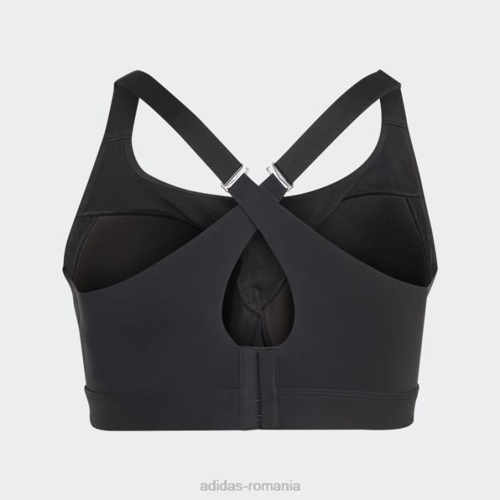 Adidas sutien de înaltă susținere pentru antrenament de lux impact negru croit (mărime plus) femei negru 2JBN16763