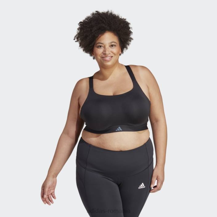 Adidas sutien de înaltă susținere pentru antrenament de lux impact pe măsură (plus mărime) negru femei negru 2JBN2258