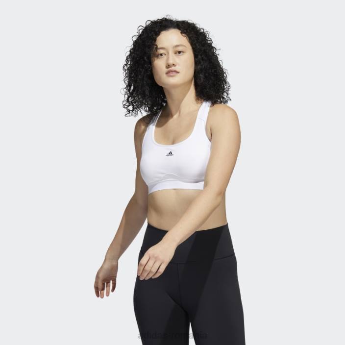 Adidas sutien de sprijin mediu powerreact training alb femei alb 2JBN8912