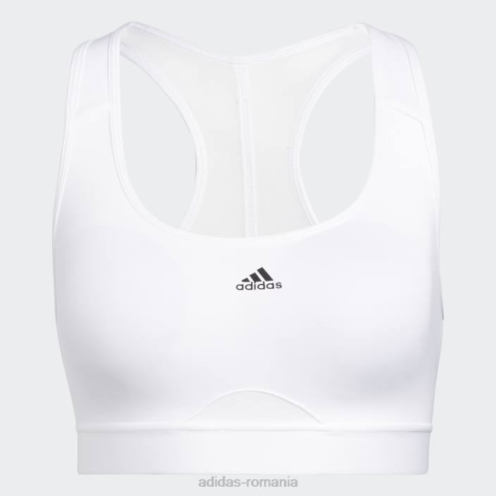 Adidas sutien de sprijin mediu powerreact training alb femei alb 2JBN8912
