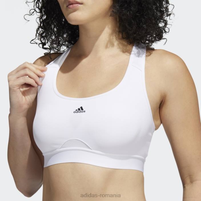 Adidas sutien de sprijin mediu powerreact training alb femei alb 2JBN8912