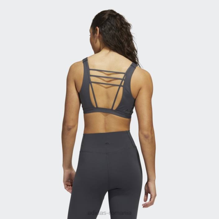 Adidas sutien de susținere a luminii de lux carbon yoga studio adidas femei carbon 2JBN2871