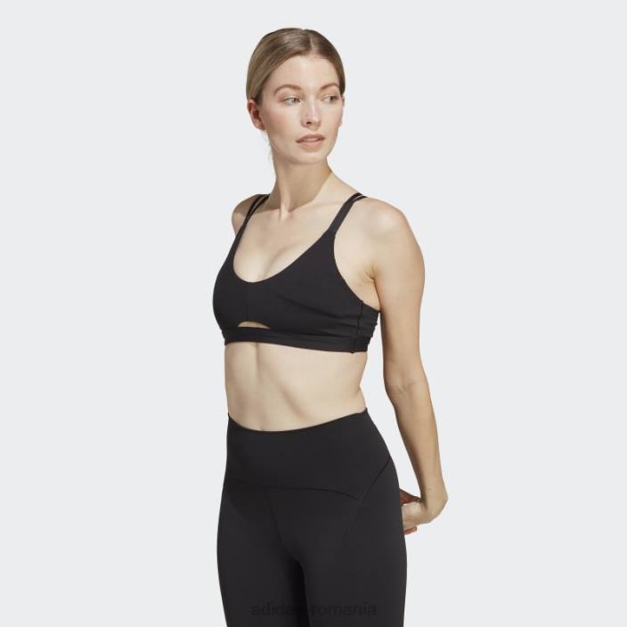 Adidas sutien de susținere luminoasă de lux yoga studio negru adidas femei negru 2JBN9198