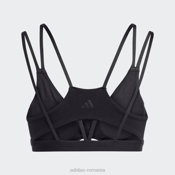 Adidas sutien de susținere luminoasă de lux yoga studio negru adidas femei negru 2JBN9198