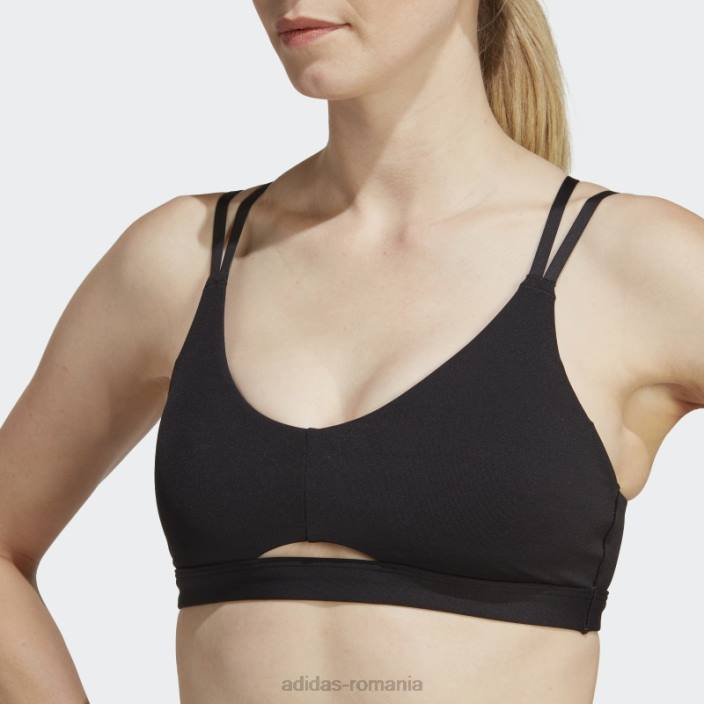 Adidas sutien de susținere luminoasă de lux yoga studio negru adidas femei negru 2JBN9198