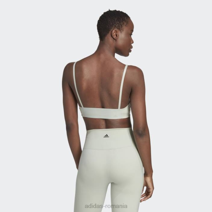 Adidas sutien de susținere luminoasă green yoga studio femei verde/carbon 2JBN10660