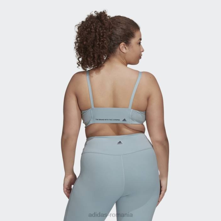 Adidas sutien de susținere luminoasă yoga studio (plus mărime) gri adidas femei gri 2JBN3720