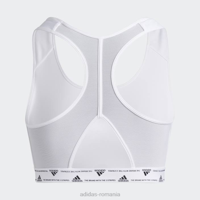 Adidas sutien de susținere medie alb fashion powerreact training (mărime plus) femei alb 2JBN9035