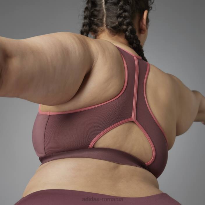Adidas sutien de susținere medie pentru yoga echilibru autentic burgundy (mărime plus) femei Burgundia 2JBN10750