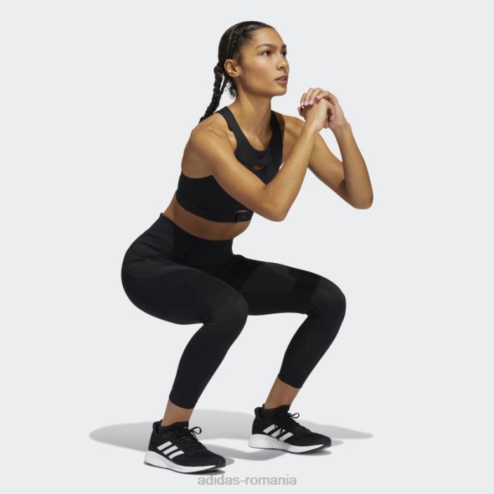 Adidas sutien de susținere mediu powerimpact luxe training negru adidas femei negru 2JBN9252