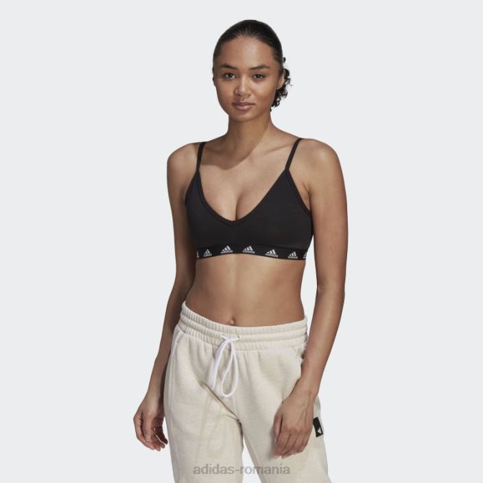 Adidas sutien de susținere neagră pură femei alb negru 2JBN8843