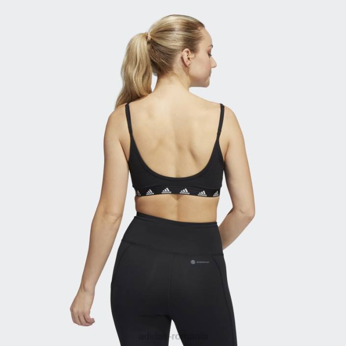 Adidas sutien de susținere neagră pură femei alb negru 2JBN8843