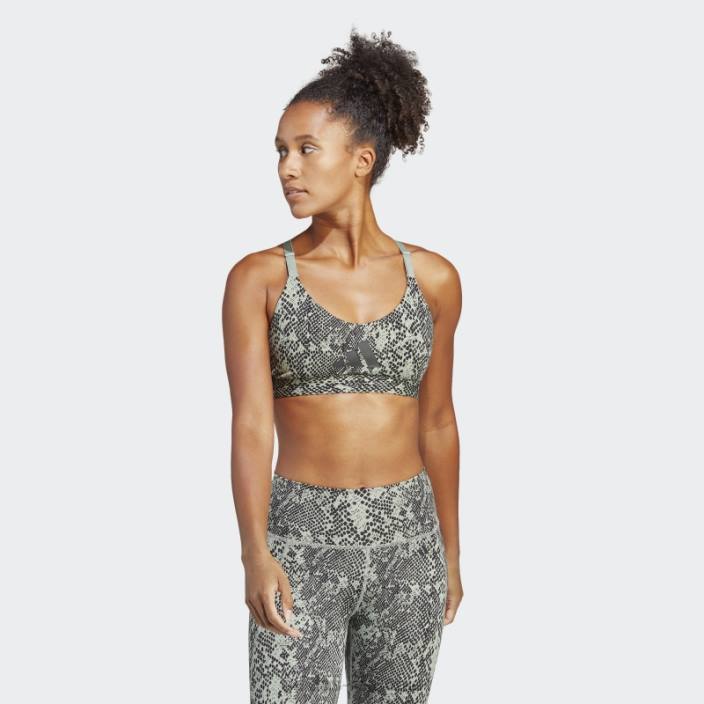 Adidas sutien de susținere ușoară de antrenament aeroimpact negru femei verde argintiu/negru 2JBN9420