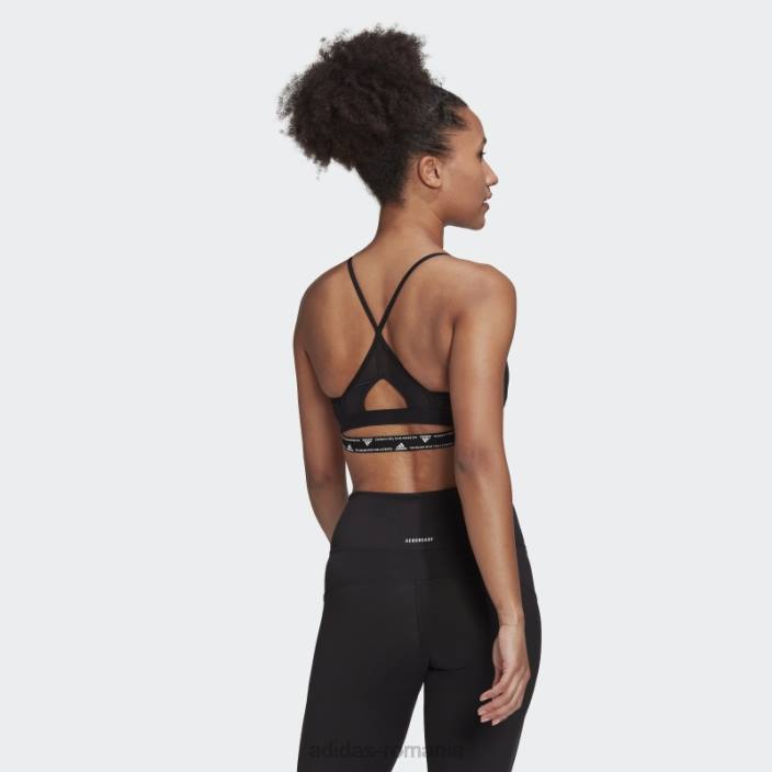Adidas sutien de susținere ușoară de antrenament aeroreact negru femei negru 2JBN17024