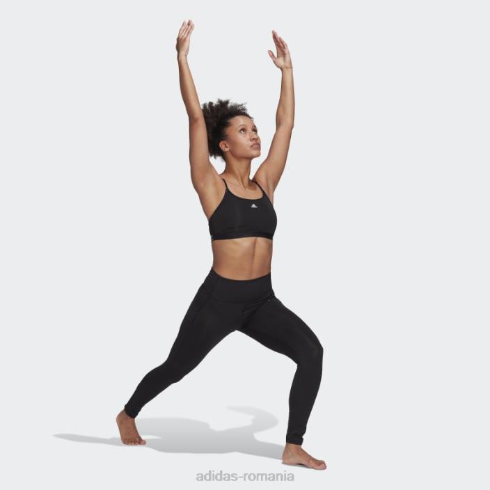 Adidas sutien de susținere ușoară de antrenament aeroreact negru femei negru 2JBN17024