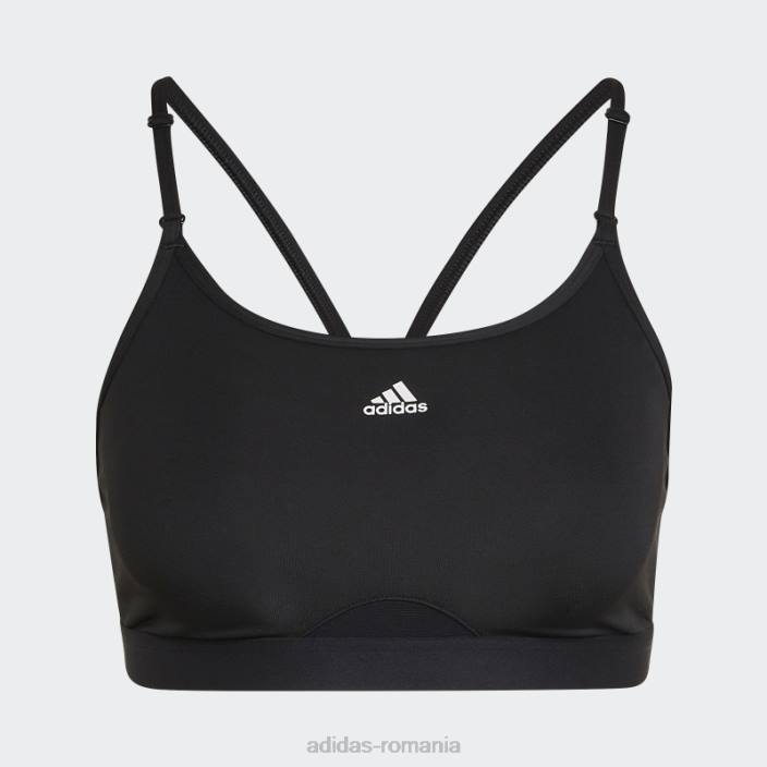 Adidas sutien de susținere ușoară de antrenament aeroreact negru femei negru 2JBN17024