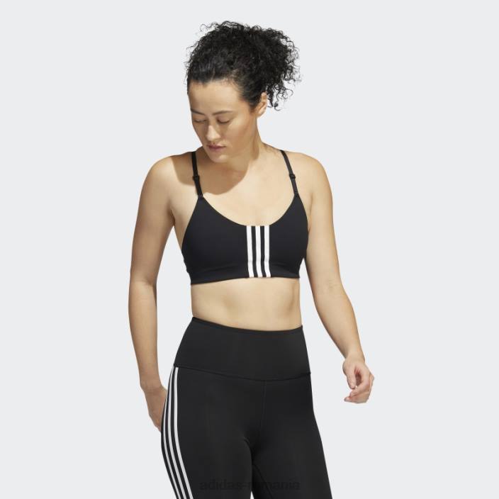 Adidas sutien de sustinere usoara de antrenament aeroimpact negru fierbinte femei alb negru 2JBN2222
