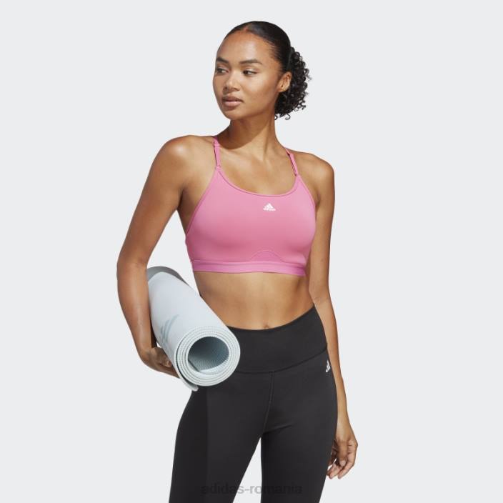 Adidas sutien de sustinere usoara de antrenament aeroreact fucsia femei fucsie 2JBN9265