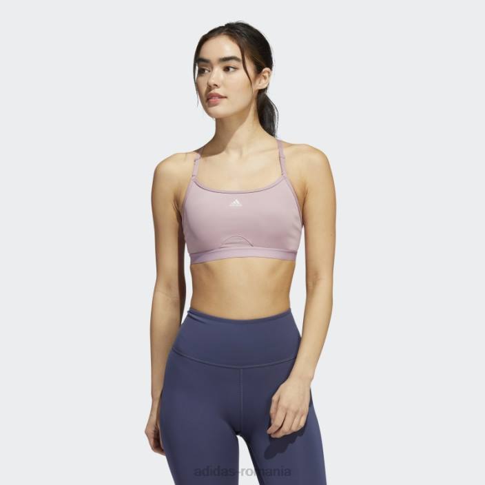 Adidas sutien de sustinere usoara de antrenament aeroreact mov femei mov 2JBN3055