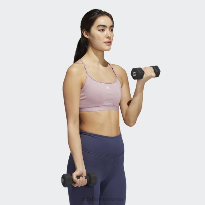 Adidas sutien de sustinere usoara de antrenament aeroreact mov femei mov 2JBN3055
