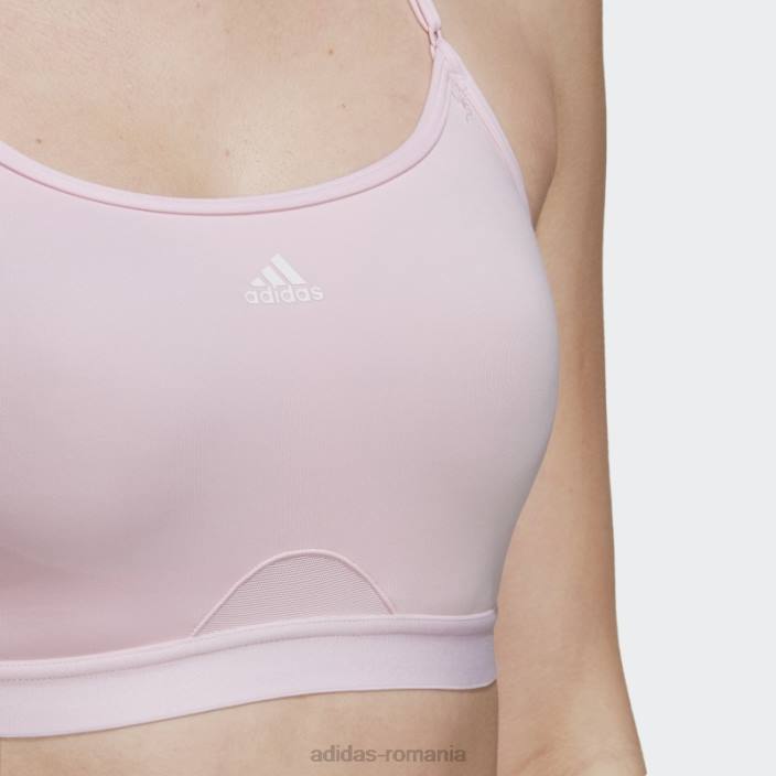 Adidas sutien de sustinere usoara de antrenament aeroreact roz femei roz 2JBN3721