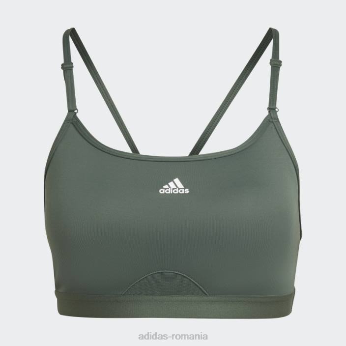 Adidas sutien de sustinere usoara de antrenament aeroreact verde oxid femei oxid verde 2JBN10795