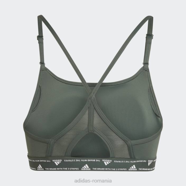 Adidas sutien de sustinere usoara de antrenament aeroreact verde oxid femei oxid verde 2JBN10795