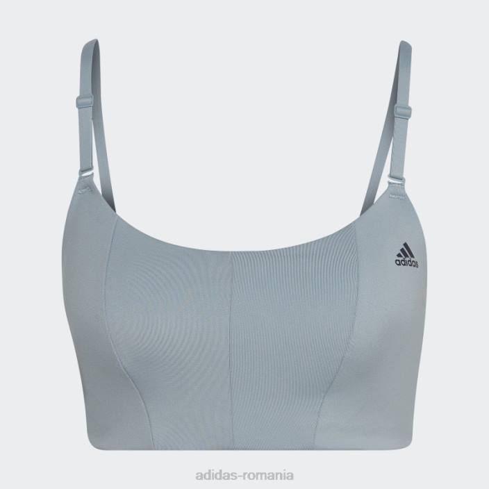 Adidas sutien gri de susținere a luminii yoga studio femei gri 2JBN3040