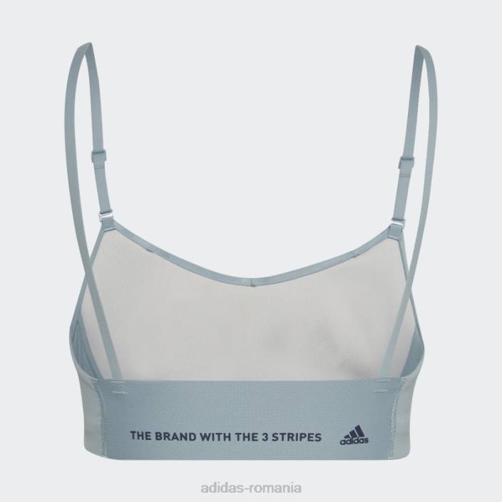 Adidas sutien gri de susținere a luminii yoga studio femei gri 2JBN3040