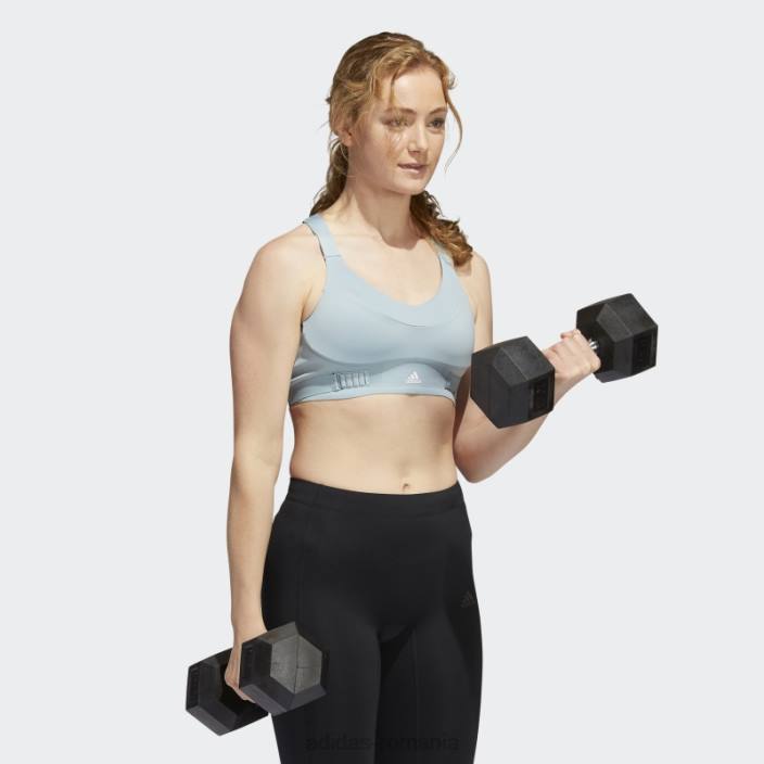 Adidas sutien gri fastimpact luxe run cu susținere înaltă femei gri 2JBN2962