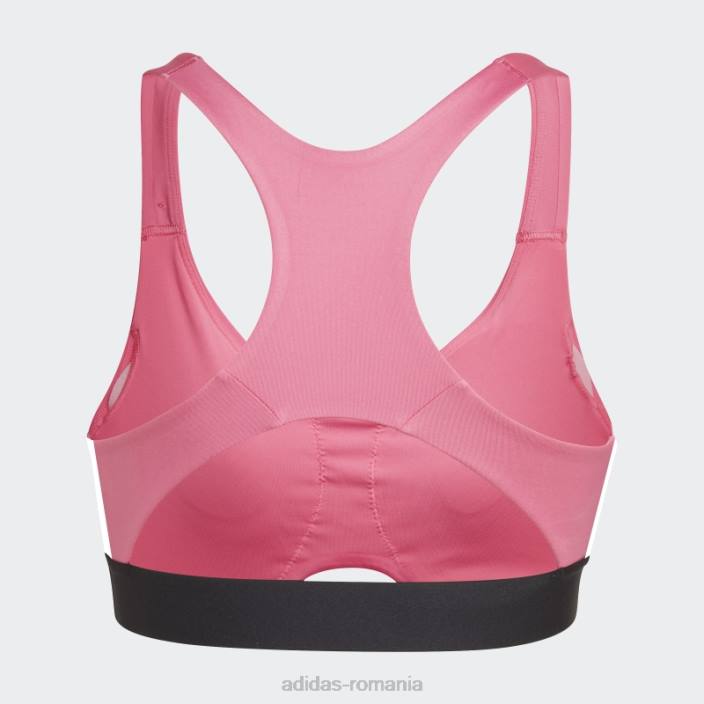 Adidas sutien hyperglam de antrenament cu suport mediu magenta powerreact femei magenta/alb 2JBN10396