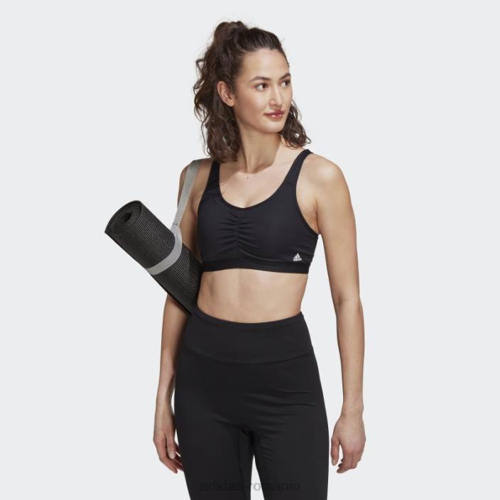 Adidas sutien negru coreessentials cu suport mediu femei negru 2JBN16835