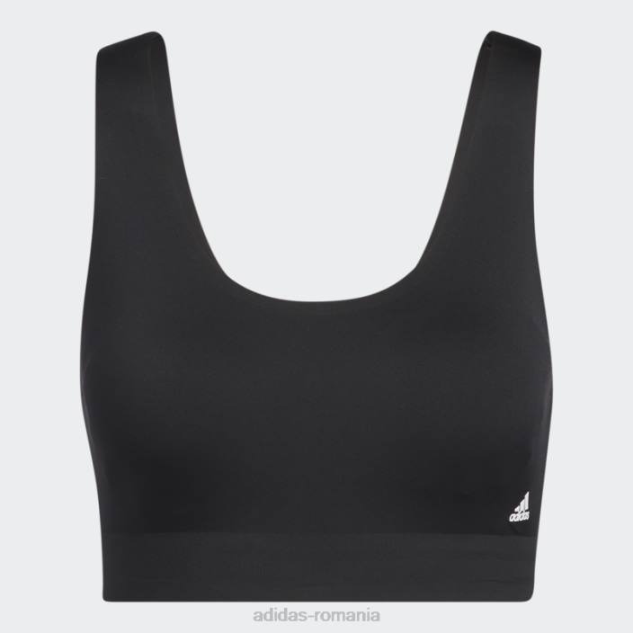 Adidas sutien negru cu susținere lejeră purelounge femei alb negru 2JBN17063