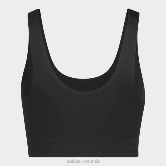 Adidas sutien negru cu susținere lejeră purelounge femei alb negru 2JBN17063