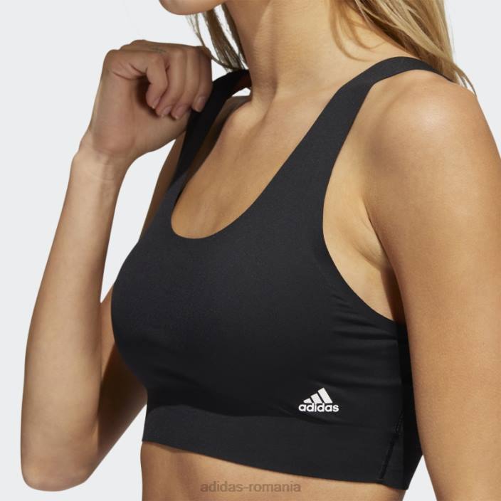 Adidas sutien negru cu susținere lejeră purelounge femei alb negru 2JBN17063
