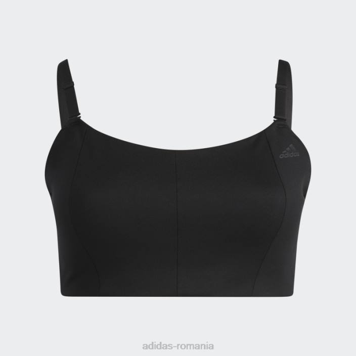 Adidas sutien negru de susținere a luminii studio de yoga (mărime plus) femei negru 2JBN8896