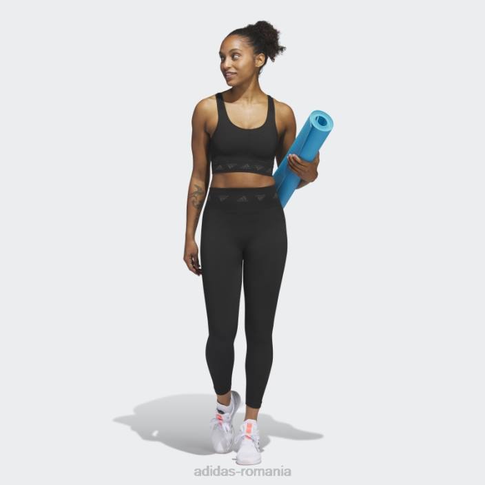 Adidas sutien negru de susținere ușoară aeroknit fashion femei gri inchis 2JBN10469