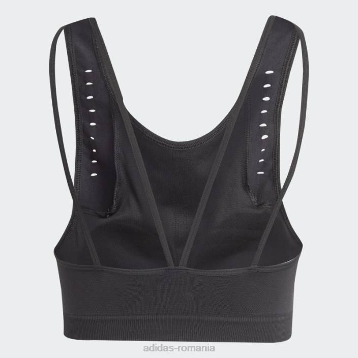 Adidas sutien negru de susținere ușoară de antrenament aeroknit adidas femei negru 2JBN17169