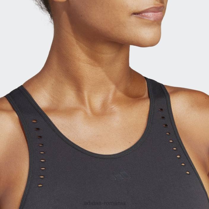 Adidas sutien negru de susținere ușoară de antrenament aeroknit adidas femei negru 2JBN17169