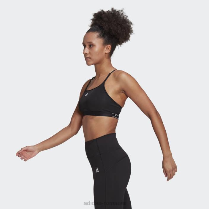 Adidas sutien negru de susținere ușoară de antrenament aeroreact adidas femei negru 2JBN8841