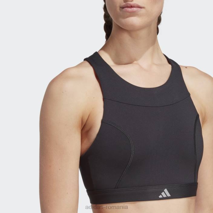 Adidas sutien negru pentru alergare cu suport mediu adidas femei negru 2JBN9057