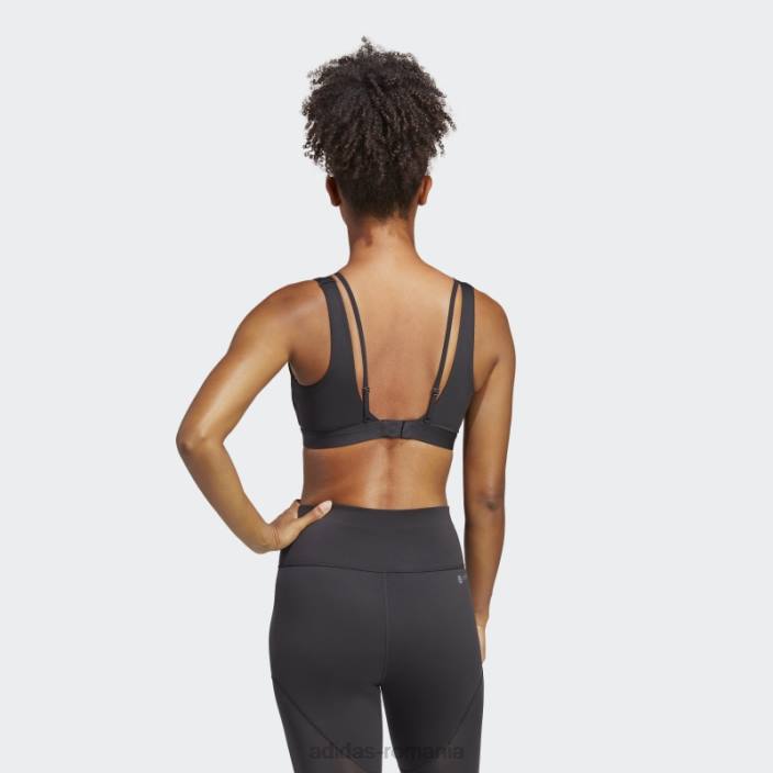 Adidas sutien negru powerimpact luxe cu suport mediu femei negru/albastru met 2JBN9101