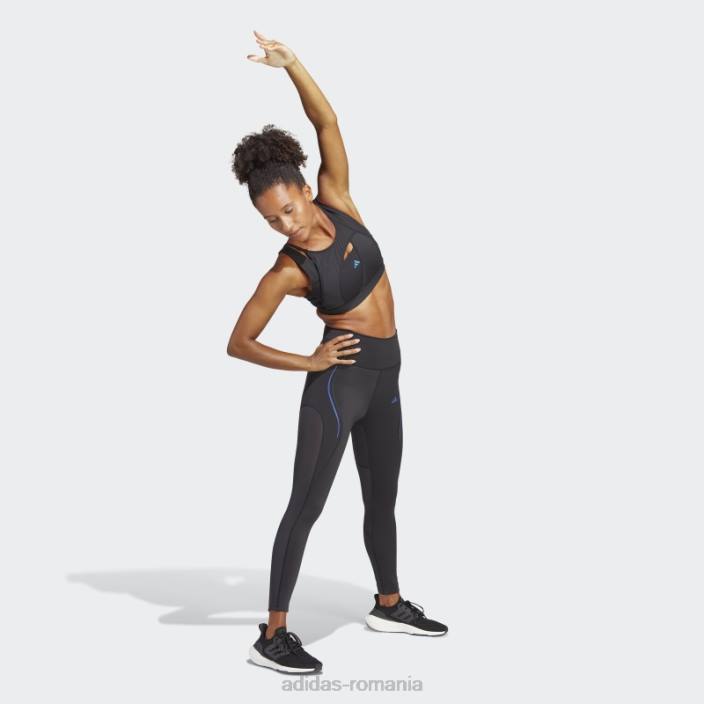Adidas sutien negru powerimpact luxe cu suport mediu femei negru/albastru met 2JBN9101