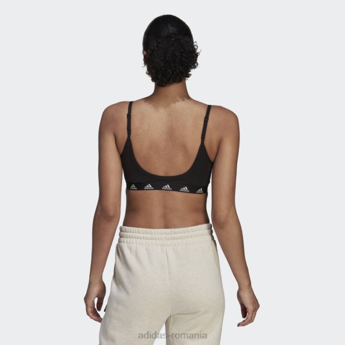 Adidas sutien negru pur și cald cu susținere a luminii femei alb negru 2JBN2978
