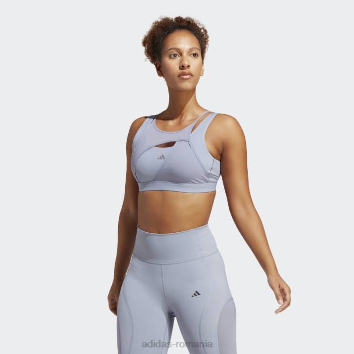Adidas sutien powerimpact luxe cu suport mediu argintiu violet adidas femei argintiu violet/albastru met 2JBN17010