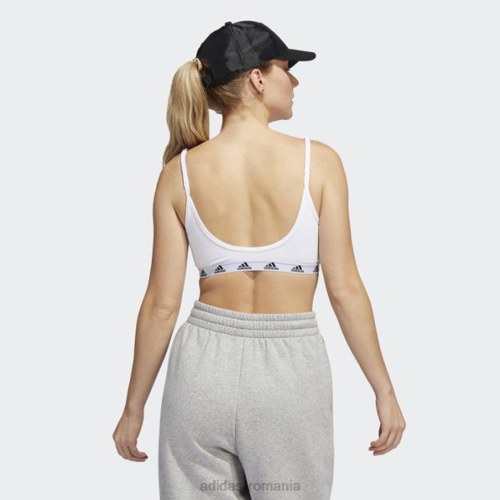 Adidas sutien pur de susținere la lumină alb femei alb negru 2JBN8881