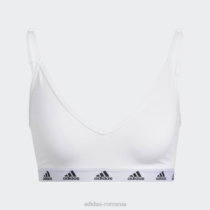 Adidas sutien pur de susținere la lumină alb femei alb negru 2JBN8881