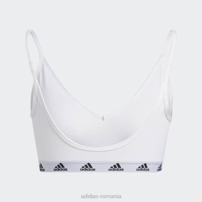 Adidas sutien pur de susținere la lumină alb femei alb negru 2JBN8881