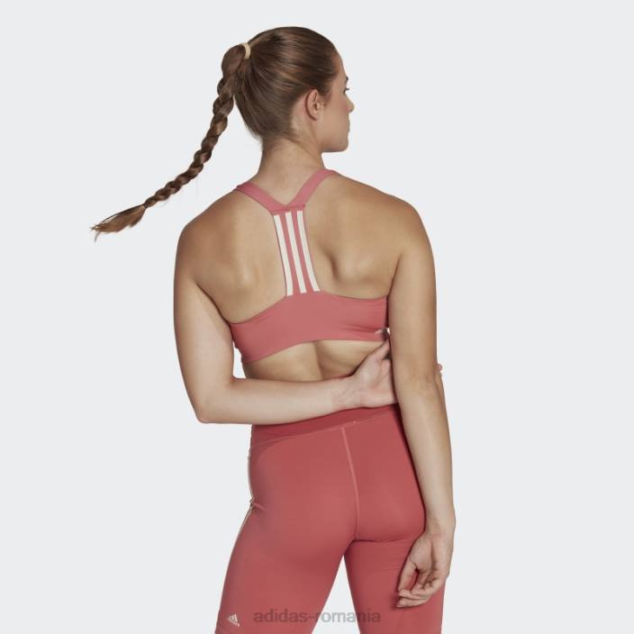 Adidas sutien roșu pentru antrenament powerimpact cu suport mediu femei roșu 2JBN10391